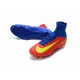 Chaussure de Foot Nike Mercurial Superfly V FG Rouge Bleu Jaune