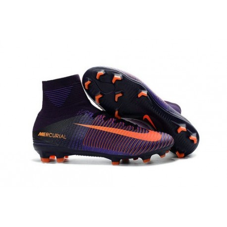 Chaussure de Foot Nike Mercurial Superfly V FG Violet Orange