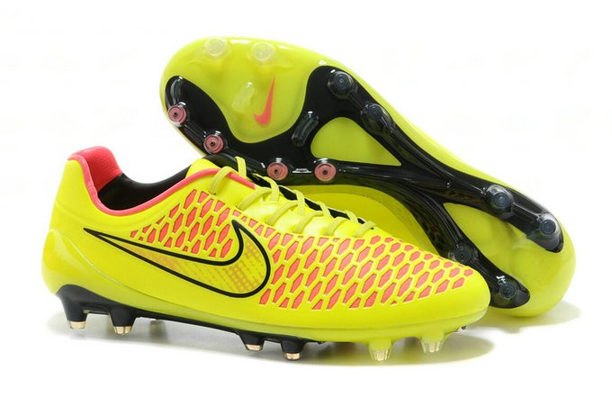 Nike Magista Opus FG Chaussure de Sport Homme Jaune Rose