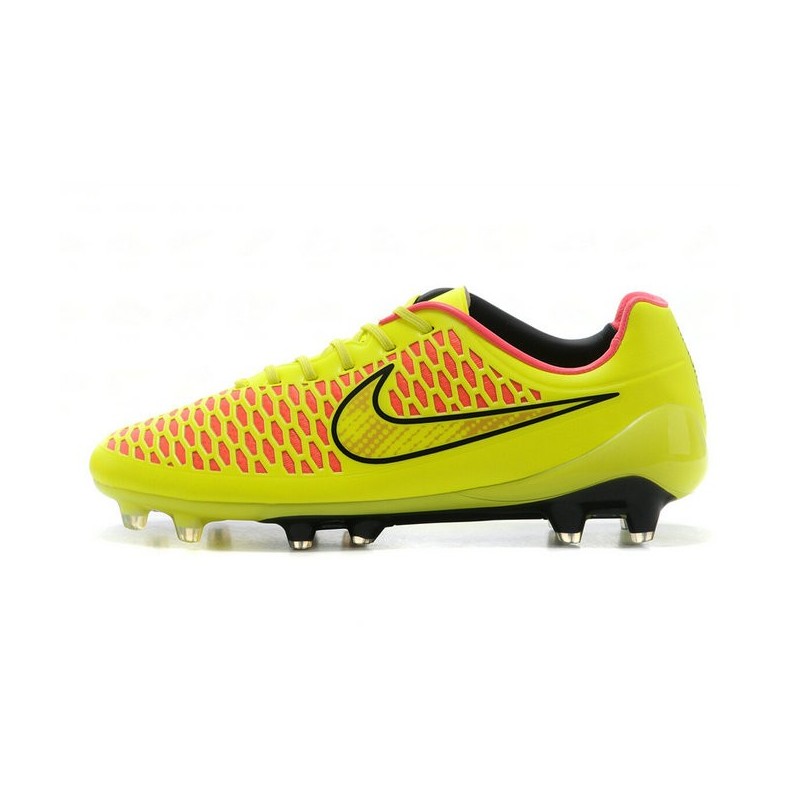 Nike Magista Opus FG Chaussure de Sport Homme Jaune Rose