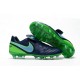 Crampon Football Cuir Nike Tiempo Legend VI FG Noir Vert