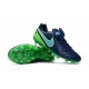 Crampon Football Cuir Nike Tiempo Legend VI FG Noir Vert