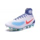 Crampons de Football Meilleurs Nike Magista Obra II FG Blanc Bleu Rouge