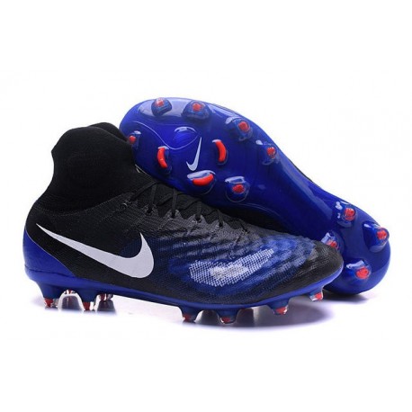 Crampons de Football Meilleurs Nike Magista Obra II FG Noir Bleu