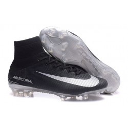 Nike Crampon Football Mercurial Superfly 5 FG Homme Noir Argent