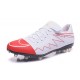 Nike Hypervenom Phinish FG Chaussures Football Rooney Blanc Rouge