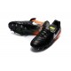 Crampon Football Cuir Nike Tiempo Legend VI FG Noir Orange Blanc