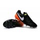 Crampon Football Cuir Nike Tiempo Legend VI FG Noir Orange Blanc