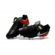 Crampon Football Cuir Nike Tiempo Legend VI FG Noir Orange Blanc