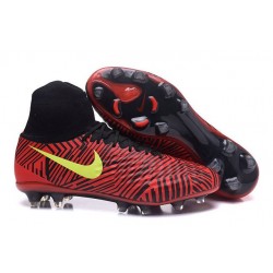 Crampons de Football Meilleurs Nike Magista Obra II FG Rouge Noir Jaune