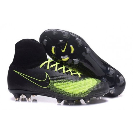 Nike Magista Obra II FG Nouveau Chaussures Foot Noir Jaune