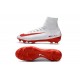 Nike Crampon Football Mercurial Superfly 5 FG Homme Blanc Rouge