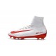 Nike Crampon Football Mercurial Superfly 5 FG Homme Blanc Rouge