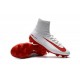 Nike Crampon Football Mercurial Superfly 5 FG Homme Blanc Rouge