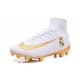 Nike Mercurial Superfly V FG Chaussure de Foot Real Madrid FC Blanc Or