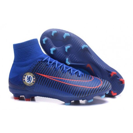 Nike Mercurial Superfly V FG Chaussure de Foot Chelsea FC Bleu