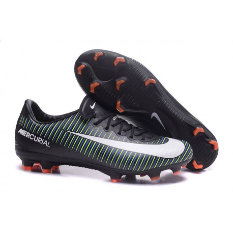 Crampon de Football Nouveau Nike Mercurial Vapor 11 FG Noir Blanc Vert