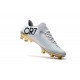 Nike Mercurial Vapor Vitórias XI CR7 FG ACC Chaussures Foot Blanc Or
