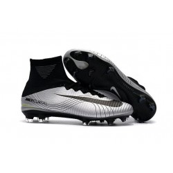 Nike Mercurial Superfly V FG Chaussure de Foot Argent Noir