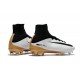 Nouveaux Crampons Football Nike Mercurial Superfly 5 FG ACC Blanc Or Noir