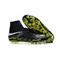 Crampon de Foot Nouvelles Nike HyperVenom Phantom II FG Noir Vert Blanc