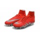 Crampon de Foot Neymar Jordan NJR Nike HyperVenom Phantom II FG Rouge Argent