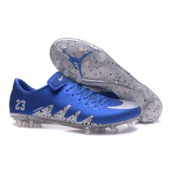 Nike Hypervenom Phinish FG Chaussures Football Neymar Jordan Bleu Argent