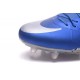 Nike Hypervenom Phinish FG Chaussures Football Neymar Jordan Bleu Argent