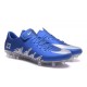 Nike Hypervenom Phinish FG Chaussures Football Neymar Jordan Bleu Argent