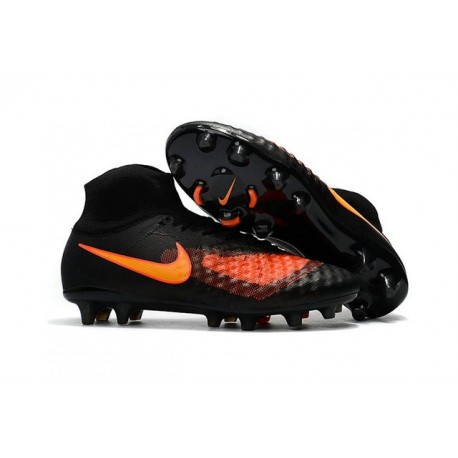 Nike Magista Obra 2 FG Homme 2017 Crampon de Football Noir Orange