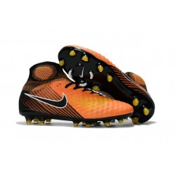 Nike Magista Obra 2 FG Homme 2017 Crampon de Football Orange Noir