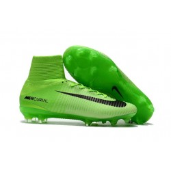 Nouveaux Crampons Football Nike Mercurial Superfly 5 FG ACC Vert Noir