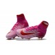 Nouveaux Crampons Football Nike Mercurial Superfly 5 FG ACC Rouge Rose