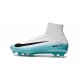 Nouveaux Crampons Football Nike Mercurial Superfly 5 FG ACC Blanc Bleu Noir