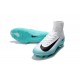 Nouveaux Crampons Football Nike Mercurial Superfly 5 FG ACC Blanc Bleu Noir
