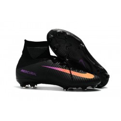 Nouveaux Crampons Football Nike Mercurial Superfly 5 FG ACC Noir Orange