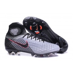 Nike Magista Obra 2 FG Homme 2017 Crampon de Football Gris Noir