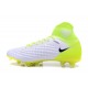 Nike Magista Obra 2 FG Homme 2017 Crampon de Football Blanc Jaune