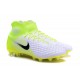 Nike Magista Obra 2 FG Homme 2017 Crampon de Football Blanc Jaune