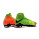 Chaussure de Foot Nike HyperVenom Phantom 3 FG Vert Orange