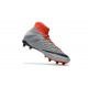 Chaussure de Foot Nike HyperVenom Phantom 3 FG Rouge Gris