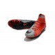 Chaussure de Foot Nike HyperVenom Phantom 3 FG Rouge Gris