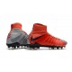 Chaussure de Foot Nike HyperVenom Phantom 3 FG Rouge Gris