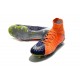 Chaussure de Foot Nike HyperVenom Phantom 3 DF FG Orange Bleu