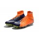 Chaussure de Foot Nike HyperVenom Phantom 3 DF FG Orange Bleu