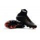 Chaussure de Foot Nike HyperVenom Phantom 3 FG Noir Argent