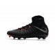 Chaussure de Foot Nike HyperVenom Phantom 3 FG Noir Argent