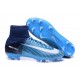 Nike Mercurial Superfly V FG Nouvelle Chaussures de Foot Bleu Noir Blanc