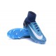 Nike Mercurial Superfly V FG Nouvelle Chaussures de Foot Bleu Noir Blanc