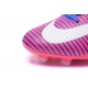 Nike Mercurial Superfly V FG Nouvelle Chaussures de Foot Rose Bleu Blanc